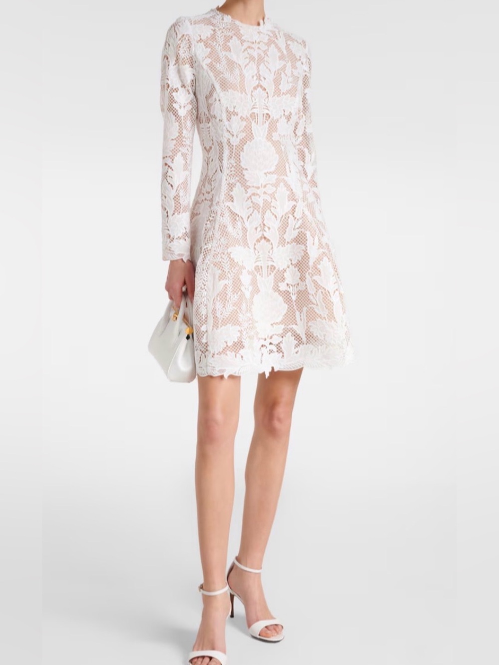 Oscar De La Renta
Artichoke Guipure Lace Minidress
White, 2